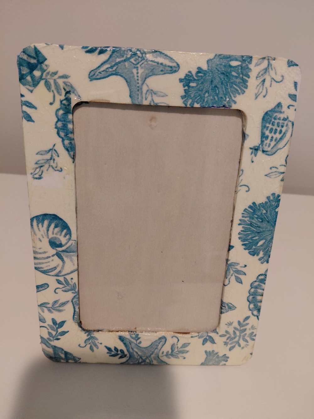 Coastal Blue Shells Decorative Photo Frame - Home Accents